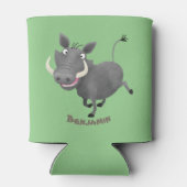 Funny african warthog pig cartoon blikjeskoeler (Achterkant)