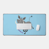 Funny african warthog pig cartoon bureaumat (Keyboard & Muis)