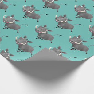 Funny african warthog pig cartoon cadeaupapier