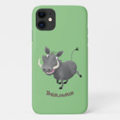 Funny african warthog pig cartoon Case-Mate iPhone case (Achterkant)