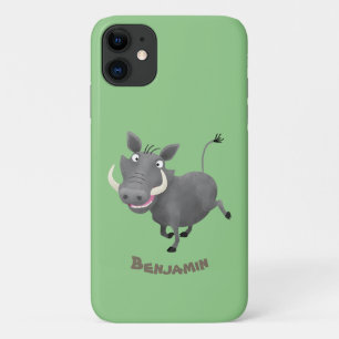 Funny african warthog pig cartoon Case-Mate iPhone case