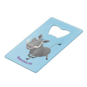 Funny african warthog pig cartoon creditkaart flessenopener (Achterkant Gekanteld)