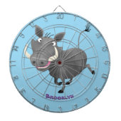 Funny african warthog pig cartoon dartbord (Voorkant)