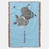 Funny african warthog pig cartoon deken (Voorkant Verticaal)