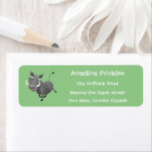 Funny african warthog pig cartoon etiket (Insitu)