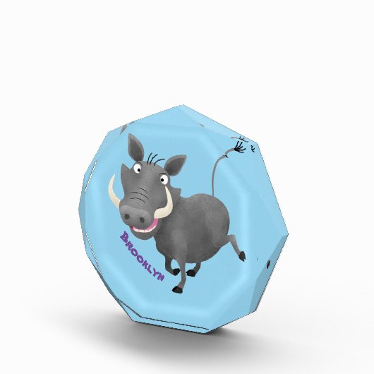 Funny african warthog pig cartoon fotoblokken (Rechts)