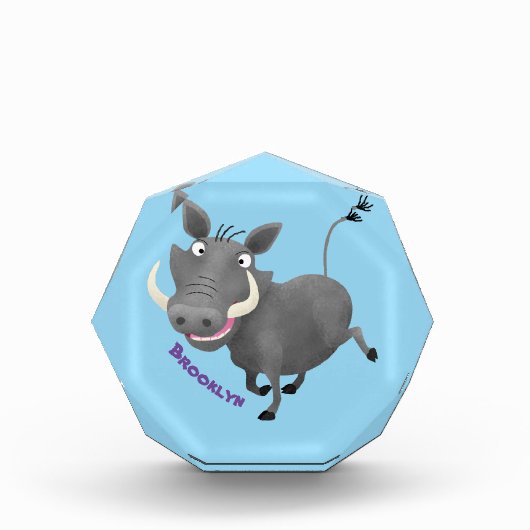 Funny african warthog pig cartoon fotoblokken (Voorkant)