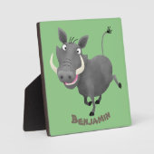 Funny african warthog pig cartoon fotoplaat (Voorkant)