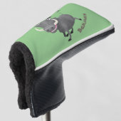 Funny african warthog pig cartoon golfheadcover (3/4 voorkant)