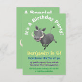 Funny african warthog pig cartoon kaart (Voorkant / Achterkant)