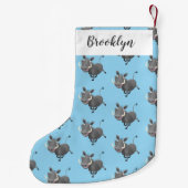 Funny african warthog pig cartoon kleine kerstsok (Achterkant)