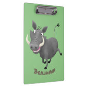 Funny african warthog pig cartoon klembord (Rechts)