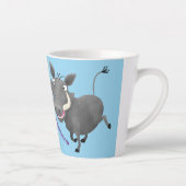 Funny african warthog pig cartoon latte mok (Rechts)