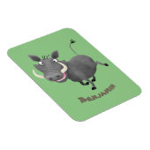 Funny african warthog pig cartoon magneet (Rechterzijde)