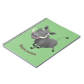 Funny african warthog pig cartoon notitieboek (Linkerzijde)