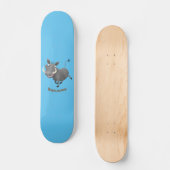 Funny african warthog pig cartoon persoonlijk skateboard (Voorkant)
