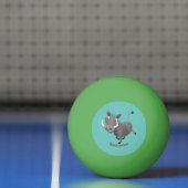 Funny african warthog pig cartoon pingpongbal (Net)