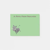 Funny african warthog pig cartoon post-it® notes (Voorkant)
