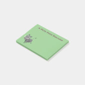 Funny african warthog pig cartoon post-it® notes (Schuin)