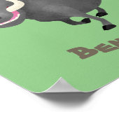 Funny african warthog pig cartoon poster (Hoek)