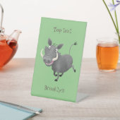 Funny african warthog pig cartoon reclamebord met voetstuk (Insitu)