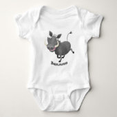 Funny african warthog pig cartoon romper (Voorkant)