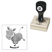 Funny african warthog pig cartoon rubberstempel (Gestempeld)