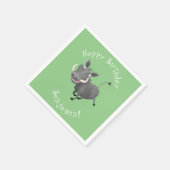 Funny african warthog pig cartoon servet (Hoek)