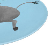 Funny african warthog pig cartoon snijplank (Hoek)