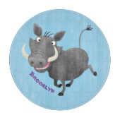 Funny african warthog pig cartoon snijplank (Voorkant)