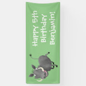 Funny african warthog pig cartoon spandoek (Verticaal)