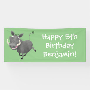 Funny african warthog pig cartoon spandoek