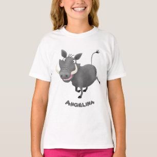 Funny african warthog pig cartoon t-shirt