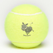 Funny african warthog pig cartoon tennisballen (Achterkant)