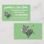 Funny african warthog pig cartoon visitekaartje (Voorkant / Achterkant)
