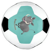 Funny african warthog pig cartoon voetbal (Gedraaid)