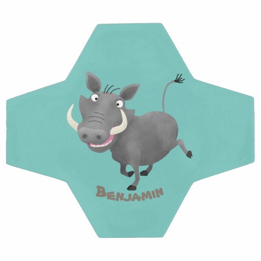 Funny african warthog pig cartoon voetbal (Enkel)