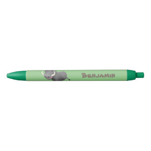 Funny african warthog pig cartoon zwarte inkt pen
