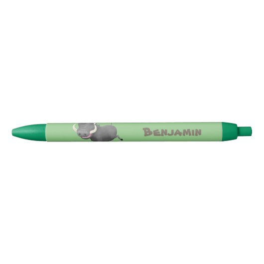 Funny african warthog pig cartoon zwarte inkt pen (Voorkant)