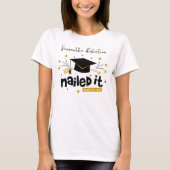 Funny Afstudeerder 2023 Nailed IT Personalized Afs T-shirt (Voorkant)