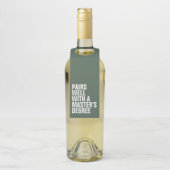 Funny afstudeerder school afstuderen master's degr flessenhanger (Op fles)