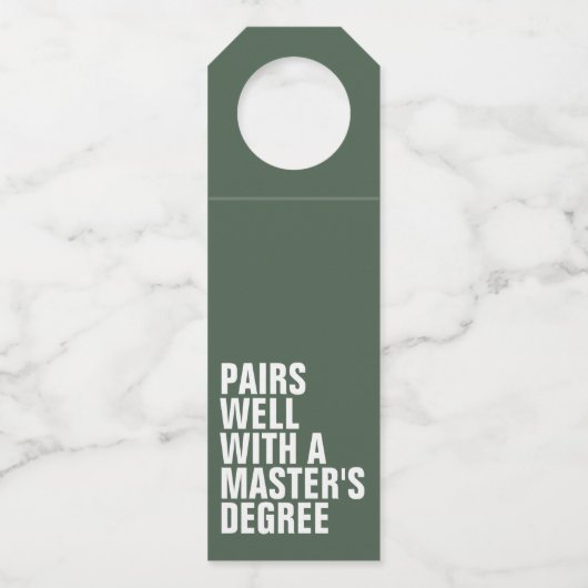 Funny afstudeerder school afstuderen master's degr flessenhanger (Voorkant)