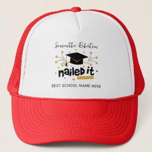 Funny Afstuderen 2023 Nailed IT Personalized Afstu Trucker Pet