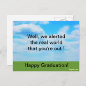 Funny Afstuderen Briefkaart (Voorkant / Achterkant)
