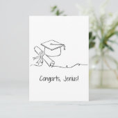 Funny Afstuderen Card Bedankkaart (Staand voorkant)