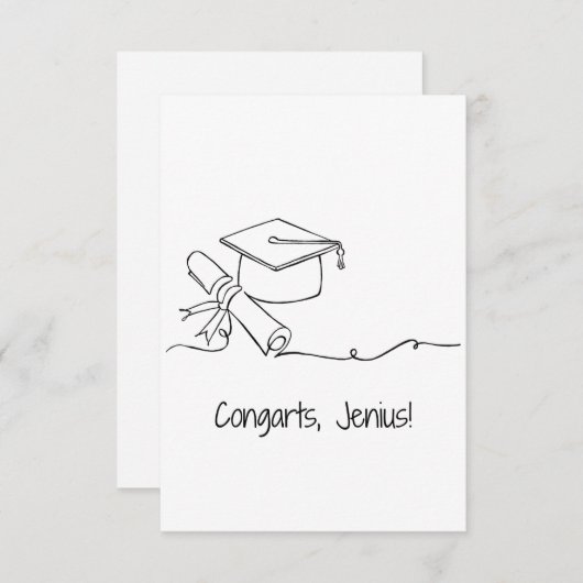 Funny Afstuderen Card Bedankkaart (Voorkant / Achterkant)