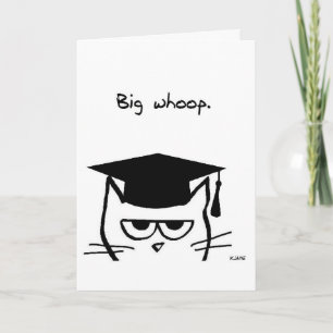 Funny Afstuderen Card - De kat is niet onder de in Kaart