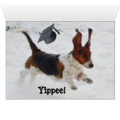 Funny Afstuderen Card voor 2019 met Basset Hounds (Binenzijde Horizontaal (Onderkant))