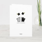 Funny Afstuderen Cats Congrats Kaart (Achterkant)