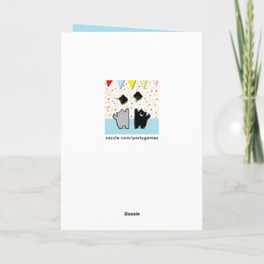 Funny Afstuderen Cats Kaart (Achterkant)